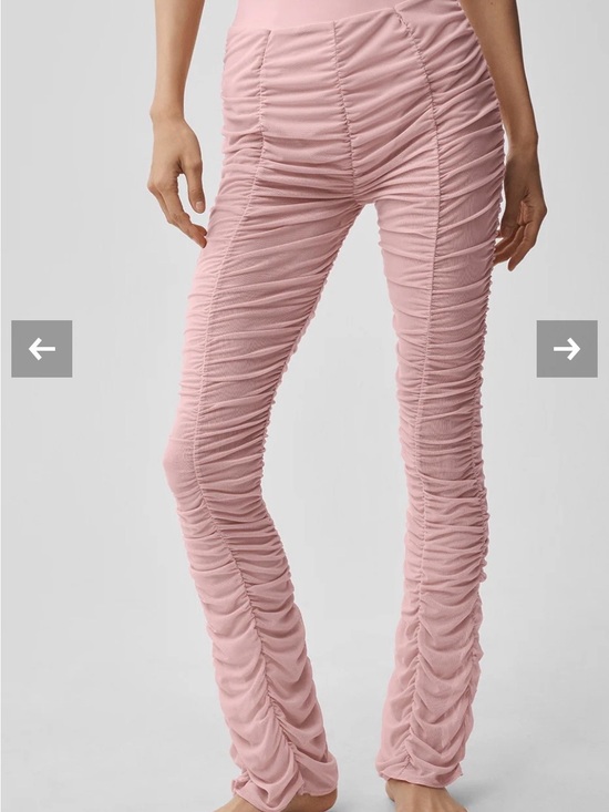ALO Yoga Pants - ALO Yoga Pink Ruched High-Waist Leggings